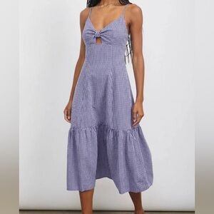 Rails Maeve Dress in Navy Lilac Gingham